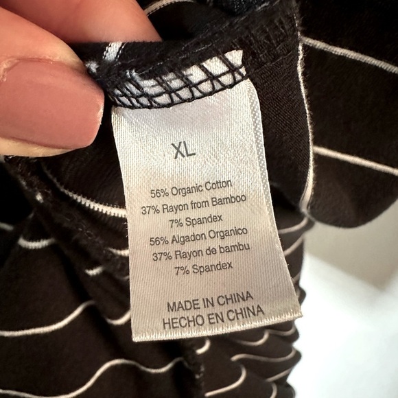 Earth YOGA Black and White Striped Ombre Midi Tank Dress - Picture 6 of 9